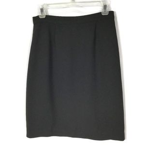 KATE HILL Petite SZ 10 Pencil Black Skirt